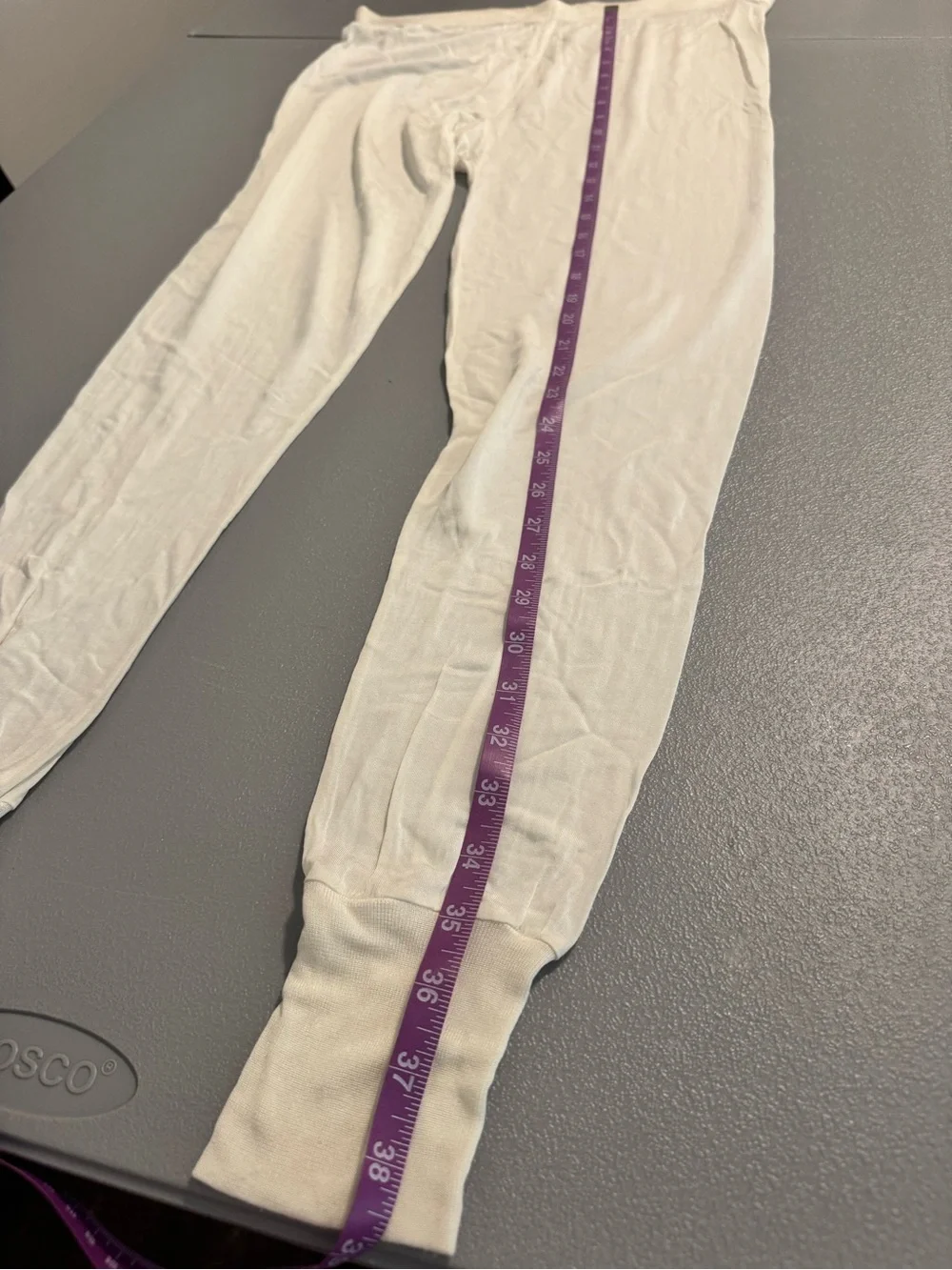 VTG Lands' End Women's Cream 100% Silk Long Johns Pajama Pants M